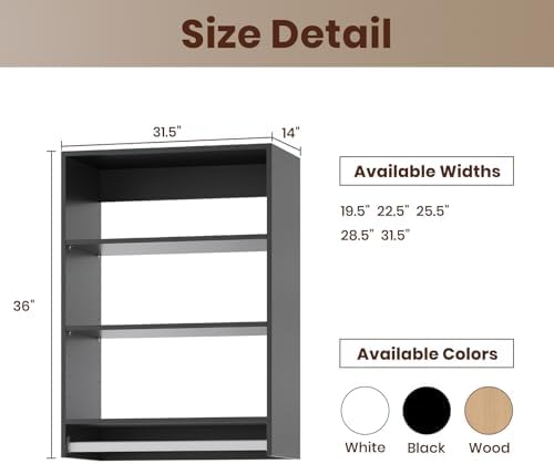ROOMTEC 31.5" Medium Hanging Closet Unit, Modular Closet System - Image 2