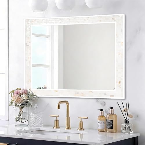 Tanmicoshomy White Bathroom Vanity Mirror 30x40 Inch - Image 2