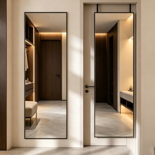 DUMOS 47"x14" Full Length Door Mirror, Full Body Door Mirror by DUMOS