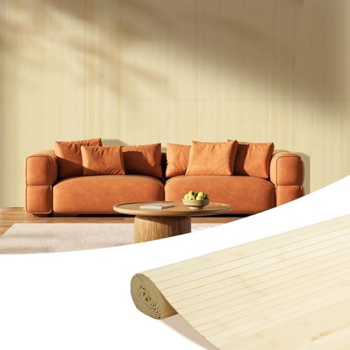 OUZUGIE 1 Pack 96x48 Inch Natural Bamboo Wall Panel by OUZUGIE