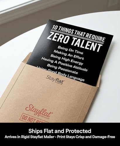 10 Things That Require Zero Talent Wall Art, Motivational Print - Image 5