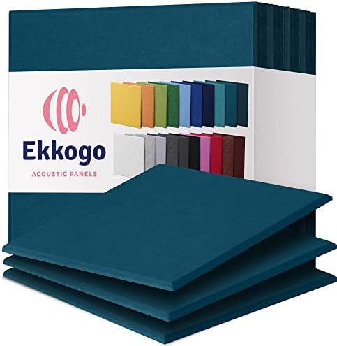 Acoustic Panels 12-Pack Soundproof Wall Panels 12"X12"X0.4" Sound Panels High by EkkogoAcousticPanels