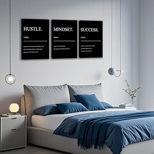 3 Panel Print Canvas Wall Art Motivational Office Wall Decor Painting - Image 2
