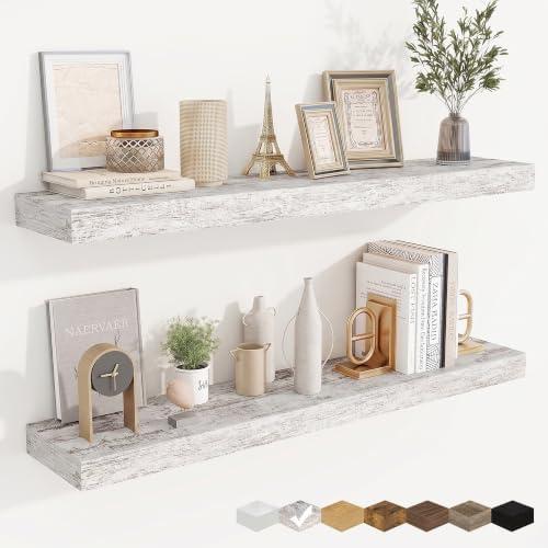Floating Shelves for Wall, Wall Mounted Wood Shelves by Fuqing
