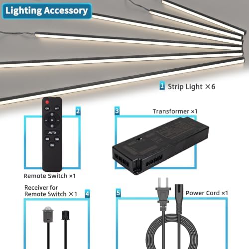 Art3d 6-Pack Recessed LED Strip Light Kit - Image 5