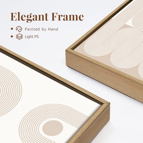 SAFERRYHOME Large Boho Neutral Abstract Beige Modern Wall Art - Image 4
