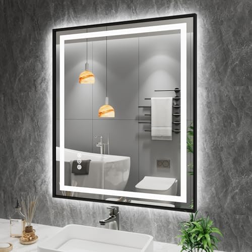 Amorho 36"X30" LED Bathroom Mirror by Amorho