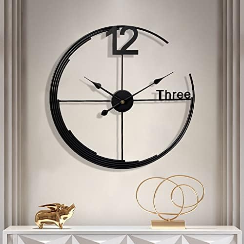 Large Wall Clock, Decorative Modern Wall Clock Round Silent Non-Ticking Battery by KEQAMHOMEDECOR