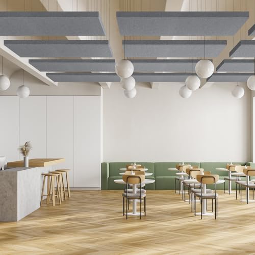 2” Thick Acoustic Panels with Hanging Brackets to the Wall, Light Grey - Image 2