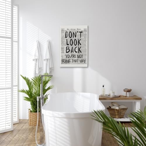 Black and White Retro Newspaper Wall Art Trendy Inspirational Quote Poster - Image 3