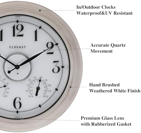 CLXEAST 18" Illuminated Outdoor Clocks - Image 2
