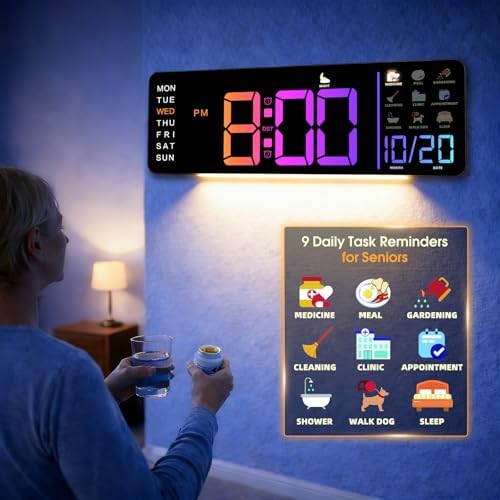Hoifen 16" Large Digital Wall Clock by Unknown