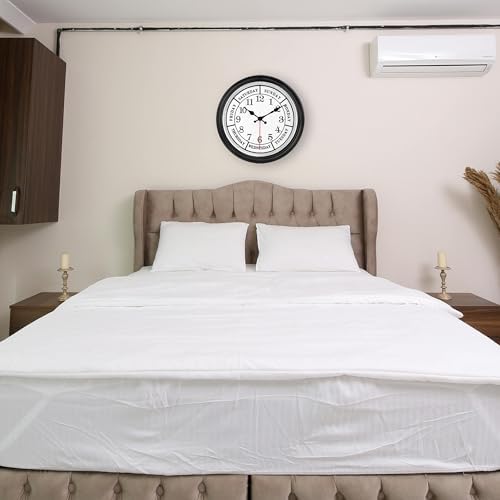 45MinST 12 Inches Retro Wall Clock, Day of The Week Wall Clock, Calendar Day - Image 5