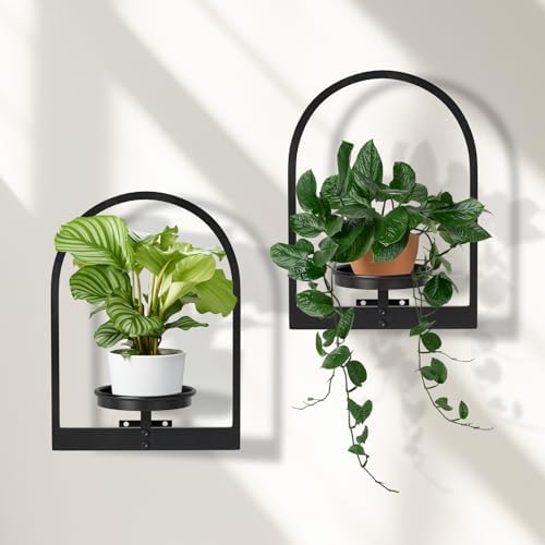 Plant Shelves for Wall Set of 2, Hanging Planter for Indoor Plant Stand Plants by STORENIZATION