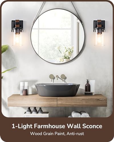 EDISHINE Wall Sconces Set of 2, Farmhouse Vanity Lights - Image 4