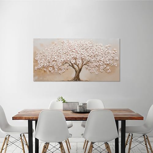 Gold Canvas Wall Art Decor 24"x48" Modern Tree Of Life Wall Art - Image 4