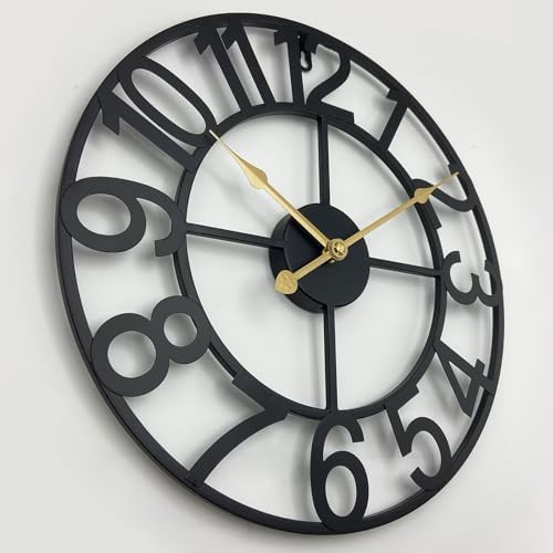 Large Outdoor Clock, Silent Non-Ticking Battery Operated Outdoor Wall Clock - Image 6