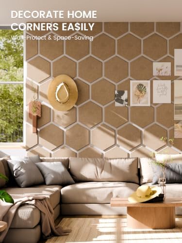 Fluxynara 12-Pack Hexagon Felt Bulletin Board Tiles - Image 4