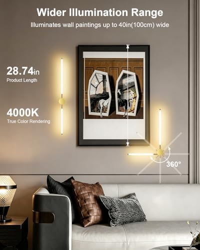 FRIDEKO HOME 350° Rotatable DIY Wall Sconces Set of Two, Modern Hardwired - Image 5