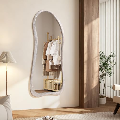 AAZZKANG Wall Mirror Full Length Wood Framed Floor Mirrors Irregular Large - Image 5