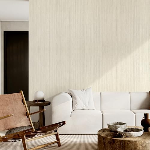 Grasscloth Wallpaper Peel and Stick Vintage Texture Contact Paper 16x196in - Image 3