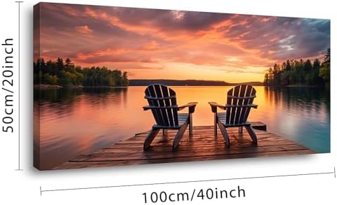 Lasdel Calm Lake Landscape Wall Art - Image 2
