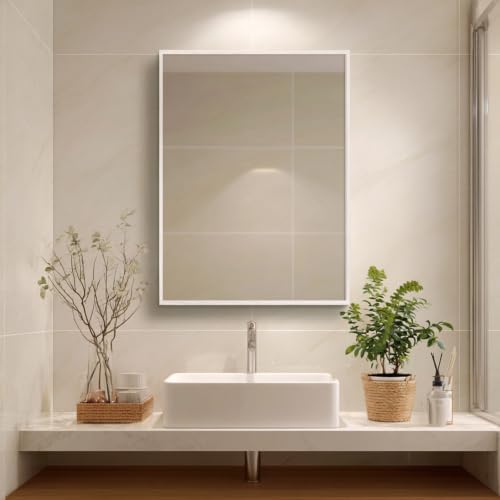 Sunniry Bathroom Mirrors for Over Sink, 16x20 inch White Vanity Mirror - Image 6