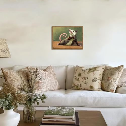Funny Opossum Wall Art, Whimsical Possum Wall Decor Painting Cute Animal Poster - Image 5
