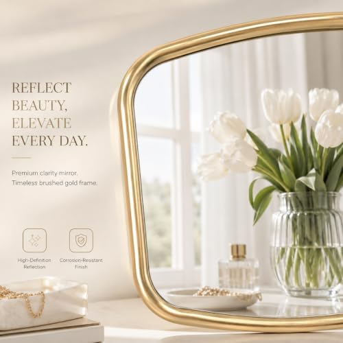 2 Pack Rounded Square Wall Mirror, Aesthetic Curved Edge Vanity Mirror - Image 3