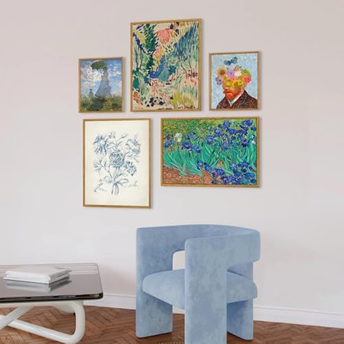 KBKBART Van Gogh Irises Framed Wall Art, Abstract Flower Canvas Wall Decor - Image 7
