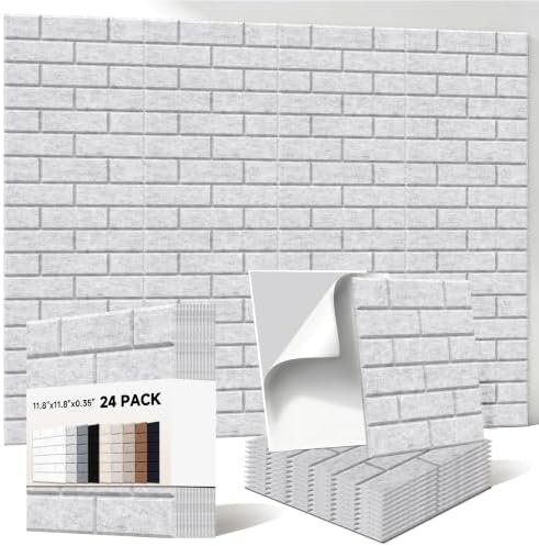 Acoustic Panels with Self Adhesive, 24 Pack Sound Absorbing Panels by AUTORIFIC