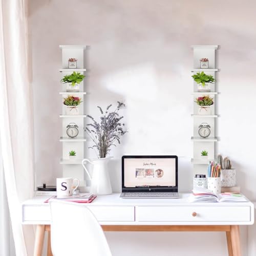 2 Pack 7 Tier Wall Shelf Unit - Image 5