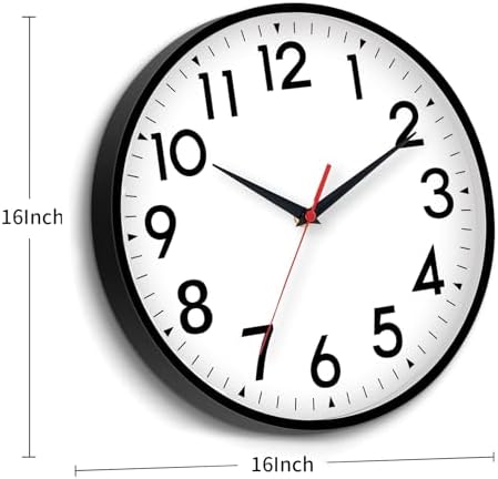 DAXSMY 16 Inch Wall Clock, Battery Operated Silent Non Ticking - Image 3