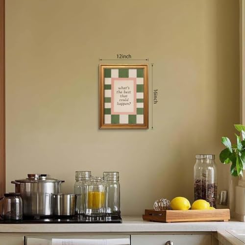 Gold Framed Quote Wall Art, What’s The Best That Could Happen Print 12x16in - Image 4