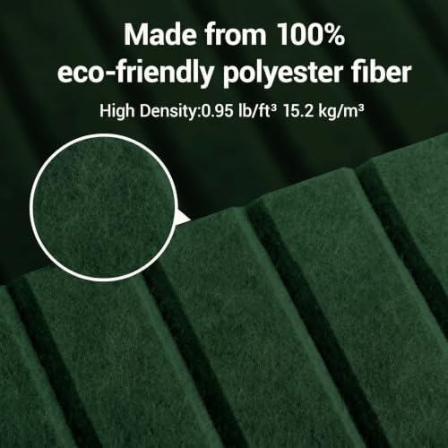 Waister Soundproof Wall Panels, 0.47 Inch Thick High Density-Green - Image 3