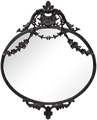 NIKKY HOME 10" x 12" Rustic Decorative Metal Oval Wall Mounted Small Victorian by NIKKYHOME
