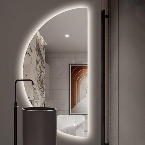 Half Moon LED Mirror, Smart Vanity Mirror, Left Semicircle by wwwhzgys