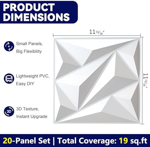 3D Wall Panels White PVC Wall Panels - Image 3