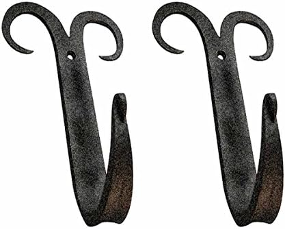 Renovators Supply Manufacturing Scroll Single Wall Hook, Wrought Iron Black by RenovatorsSupplyManufacturing