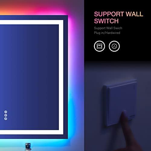LOAAO 24"X36" RGB LED Bathroom Mirror - Image 6