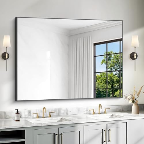 36x48 Inch Black Rectangle Mirrors by Unknown