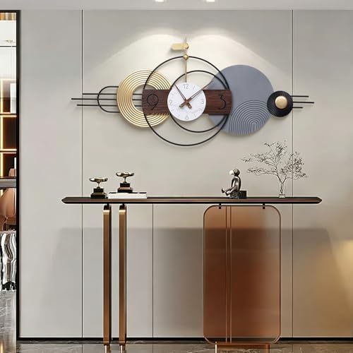 50x22 Inch Decorative Wall Clock Battery Operated Silent Non-Ticking - Image 3