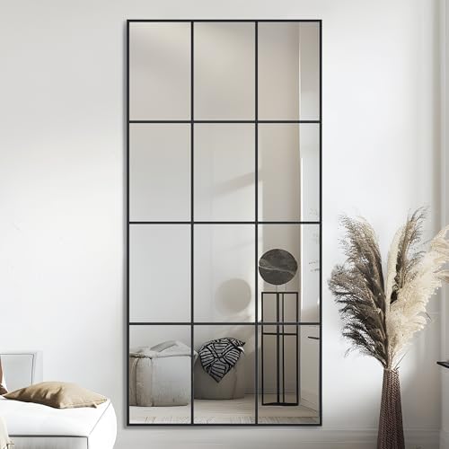 Antok Wall Mirror, Metal Framed Wall Mounted Mirror, Hanging or Leaning - Image 3