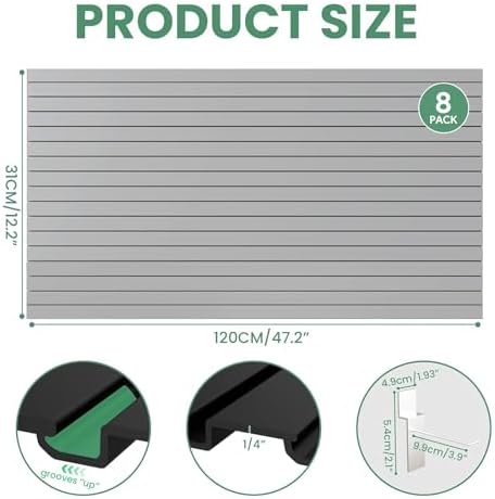 Slatwall Panel Wall Storage Systems, 4x8 ft - Image 2