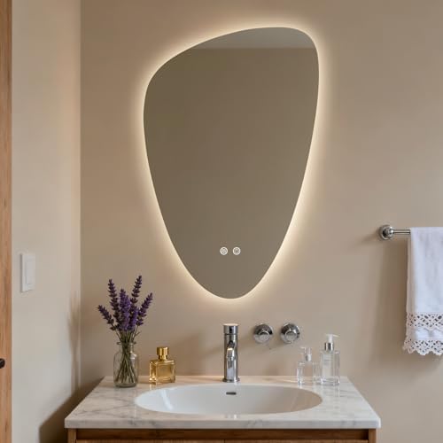 HOMECOOKIN LED Irregular Bathroom Mirror by HOMECOOKIN