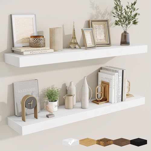 Floating Shelves for Wall, Wall Mounted Wood Shelves by Fuqing