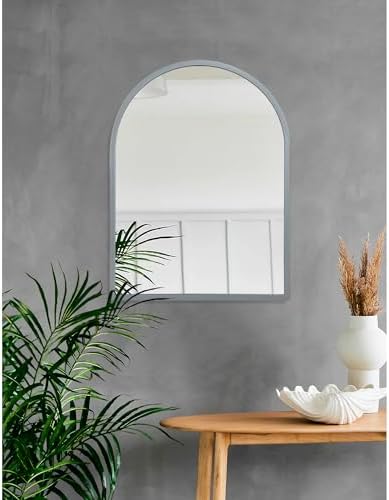 Arched Wall-Mounted Mirror Aluminum Alloy Frame Bathroom Wall Mirror - Image 4