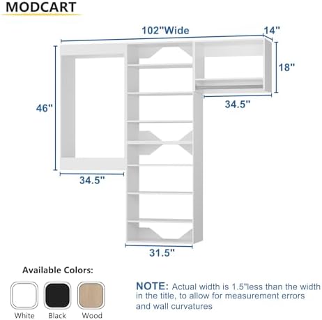 Modular Closet Organizer, Wood Tower Storage - Image 2