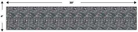 Beistle Brick Stone Wall Backdrops, 4’ x 30’, 2 Pack – Medieval Party - Image 4