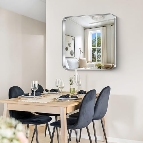 CIRCUMI Silver Bathroom Mirror - Image 5